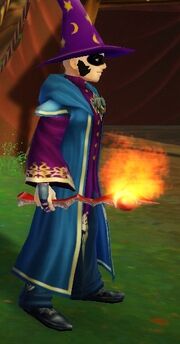 Fiery Wand held