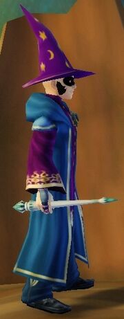Wizard's Ornate Wand of Lightning held
