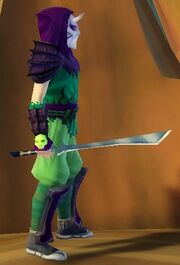 Ninja's Blade of Dragonstrike held