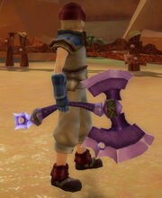 Warrior’s Warlord Axe of Earthquake held