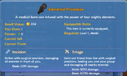Elemental Procedure item