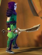 Ninja's Shadow Blade of 1000 Storms held