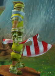 Candy Striped Axe held