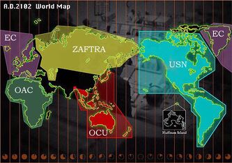 Front Mission world map