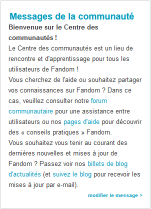 Message de la communauté - Fandom