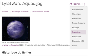 Supprimer une image