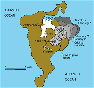 Geology Jar fr i Volcano Crater Heimaey Map Vestmannaeyjar