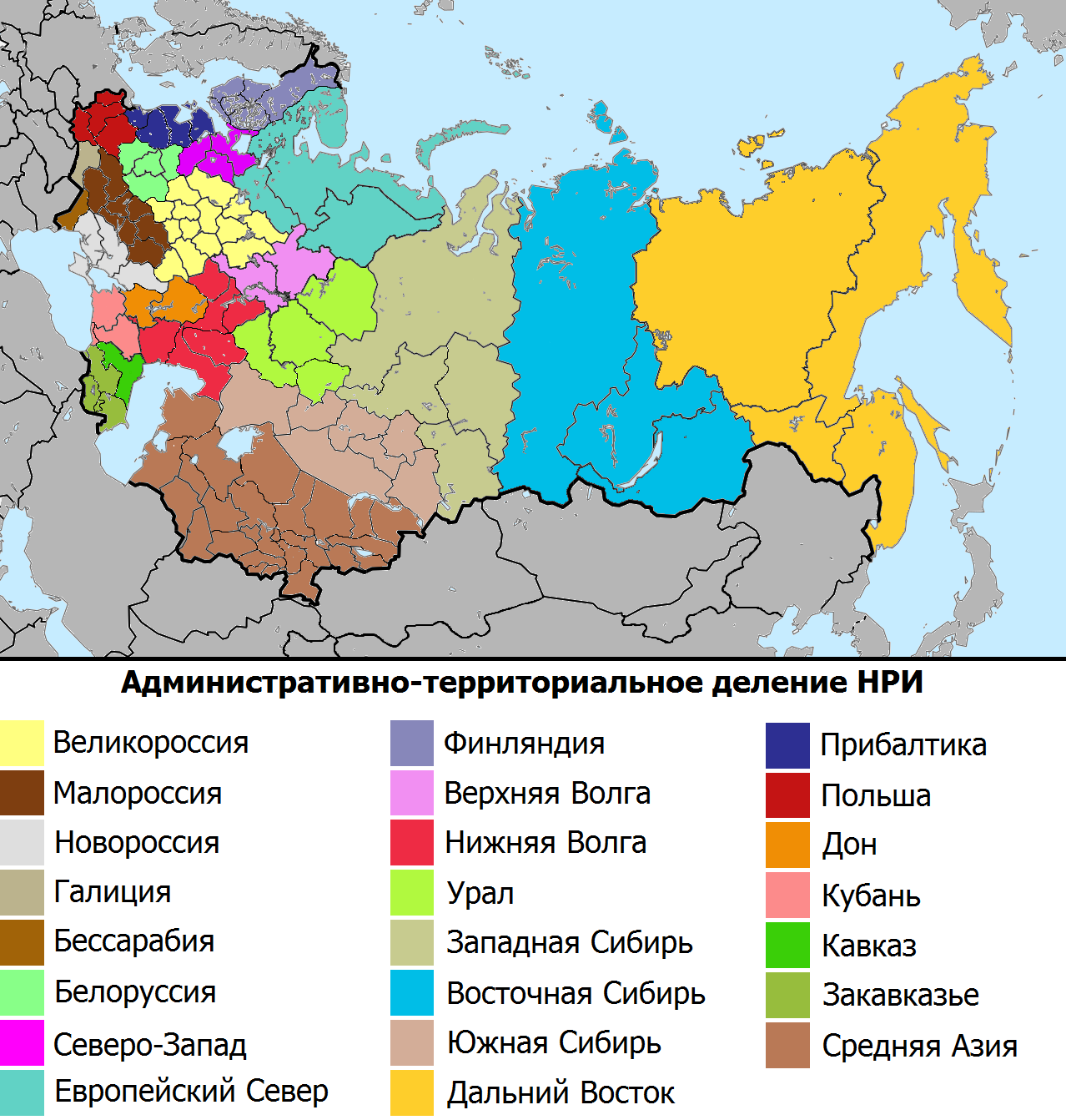 Карта российской империи 1914