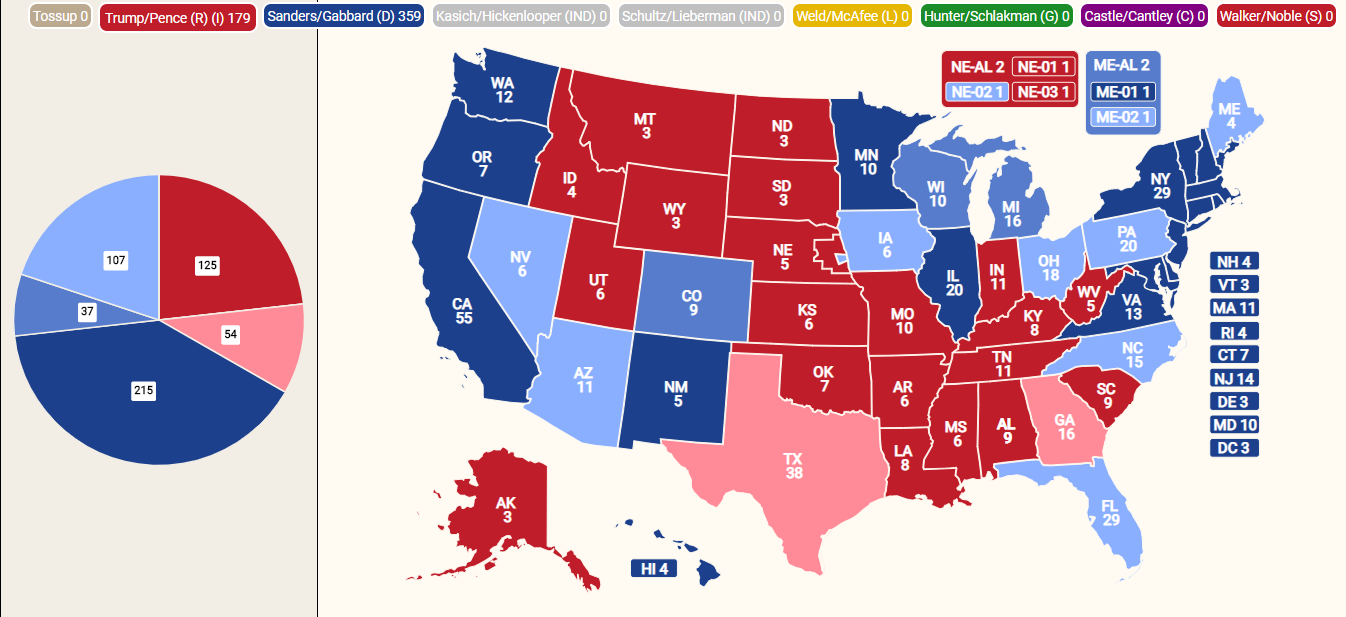 Map Of Us Presidential Election 2020 2020 United States presidential election (CameronHW) | Future | Fandom