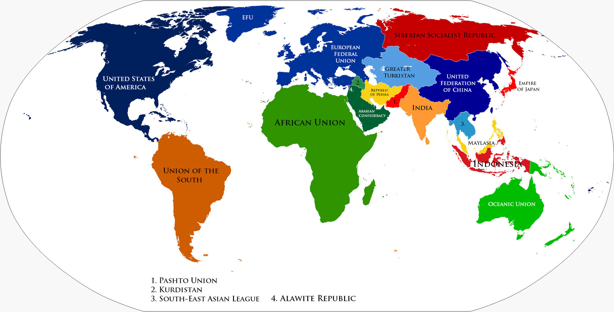 Карта мира 2021 года