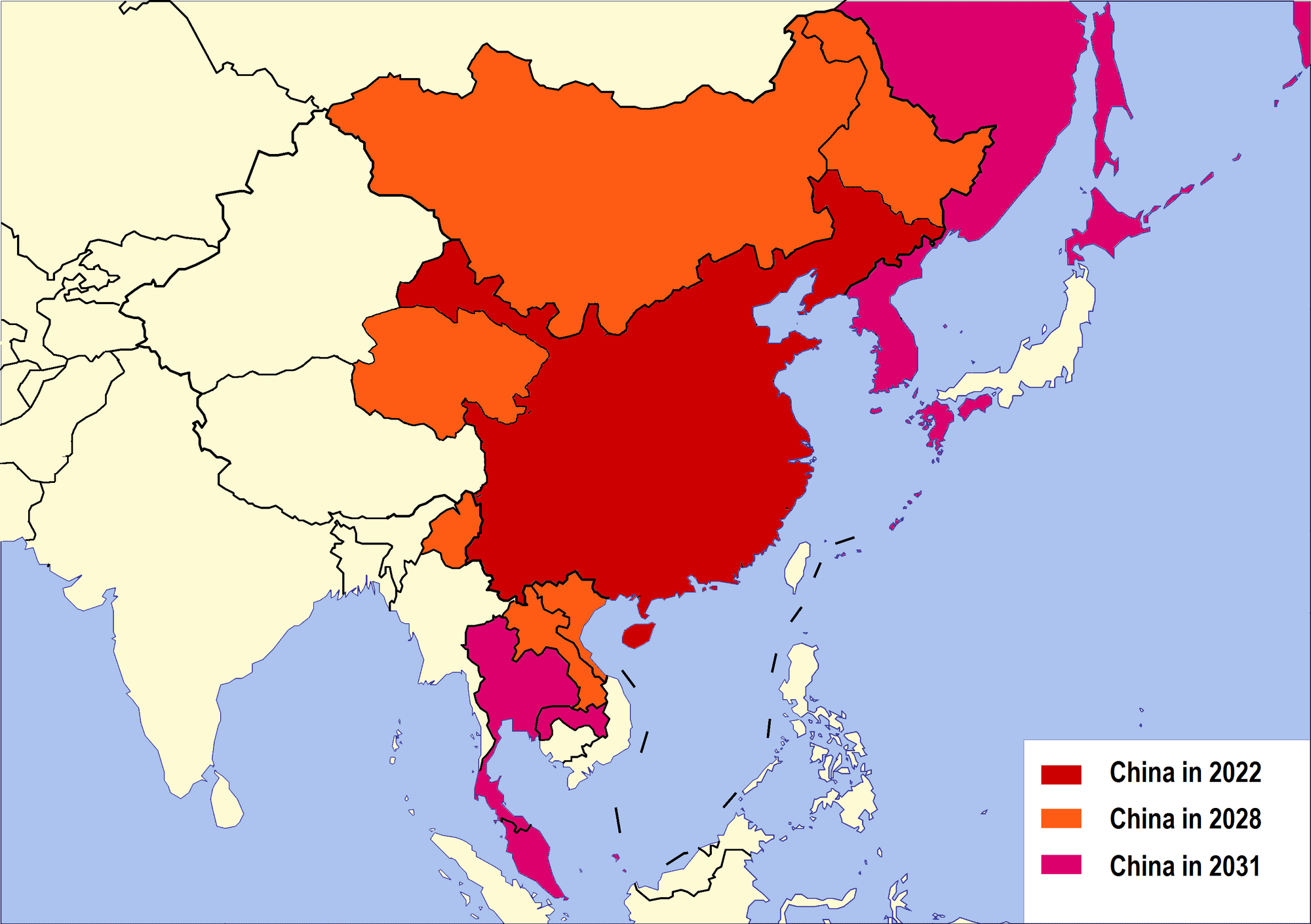 Карта китая 2022