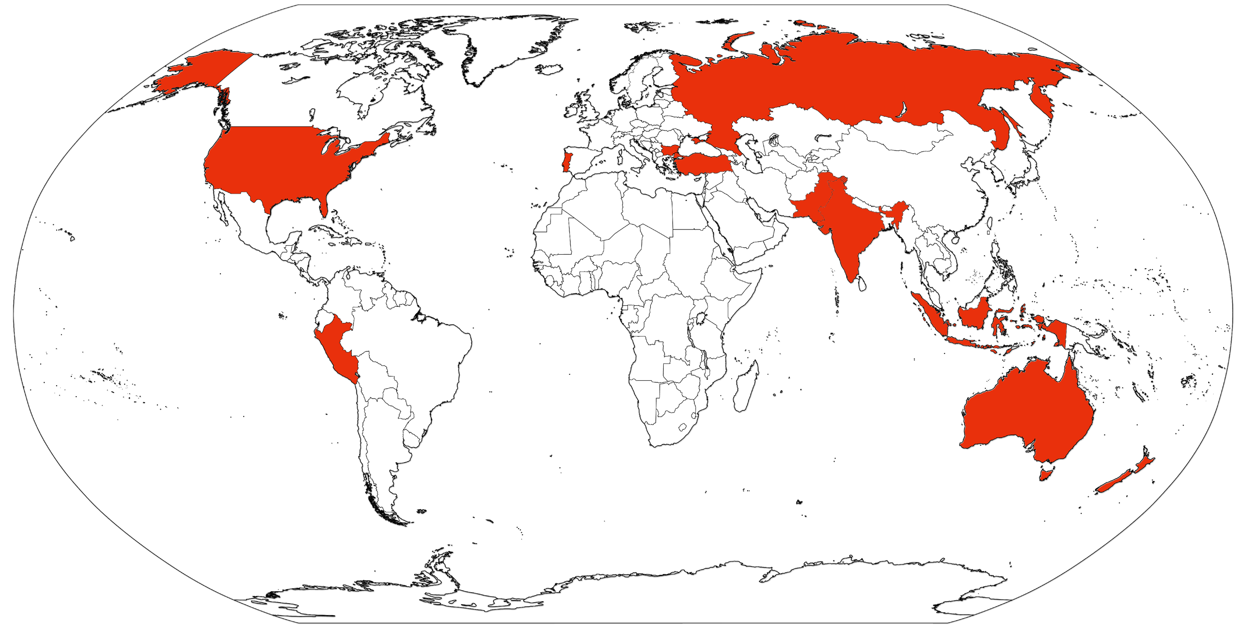 global map outline