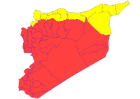Map of Syria after Treaty of Aleppo