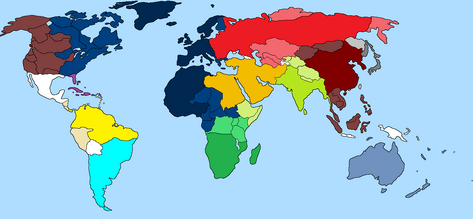 Blank map political world territories - copia2