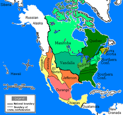 North America in 1860