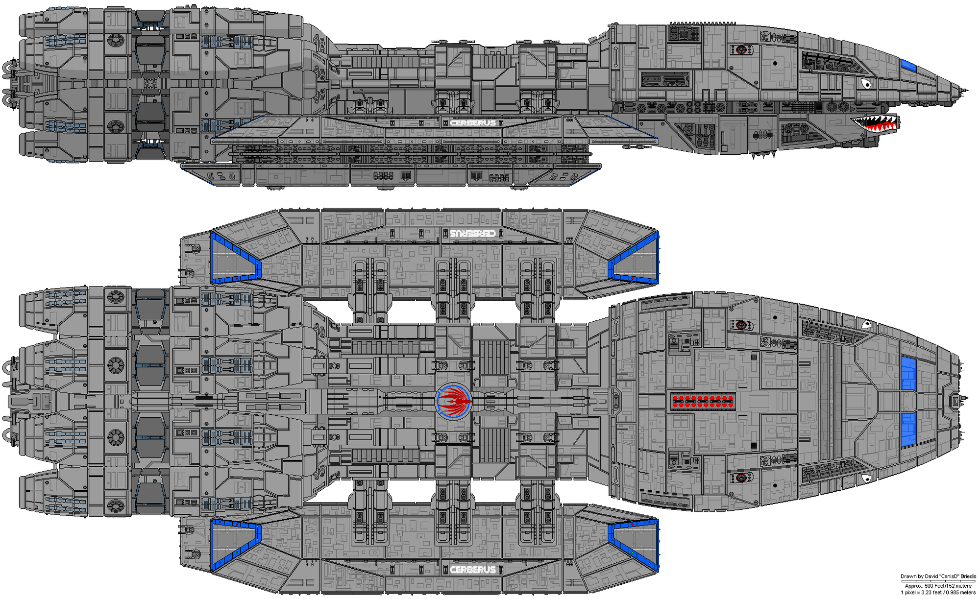 Cerberus/Rhiannon Subclass Battlestar | Battlestar Galactica Fanon Wiki ...