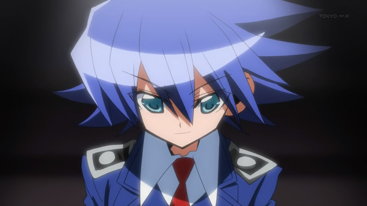 anime antagonist blue hair