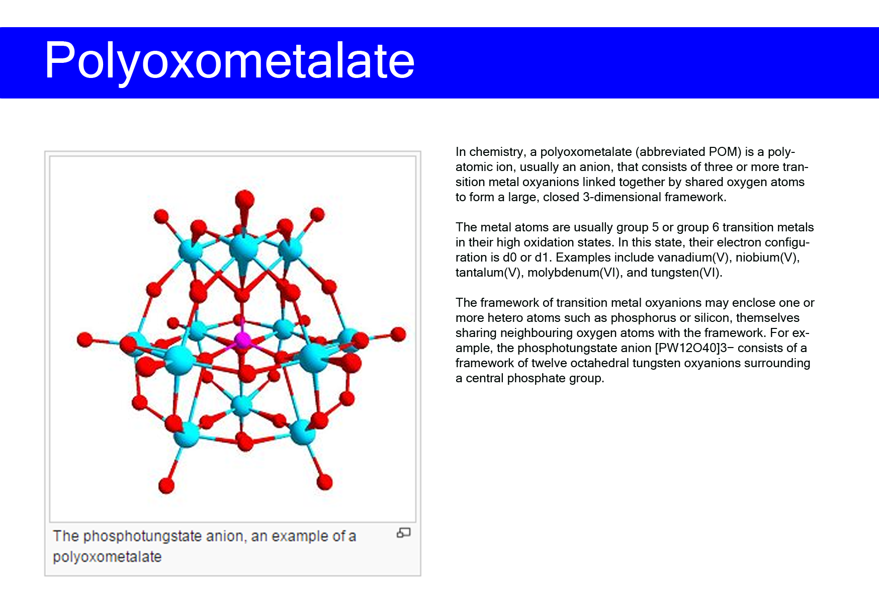 Risultati immagini per polyoxometalate