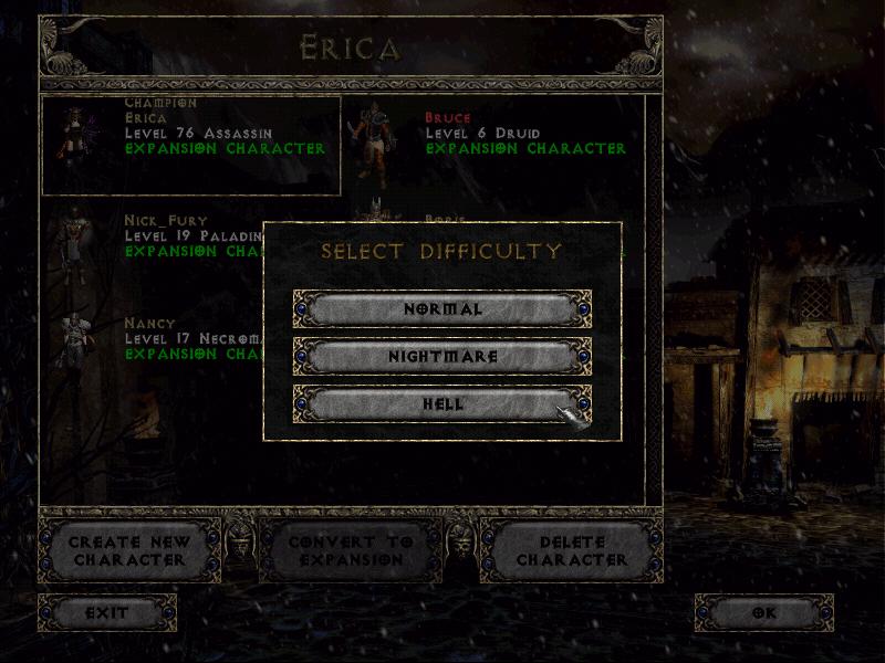 image diablo 2 difficulty options jpg game design snacks wikia