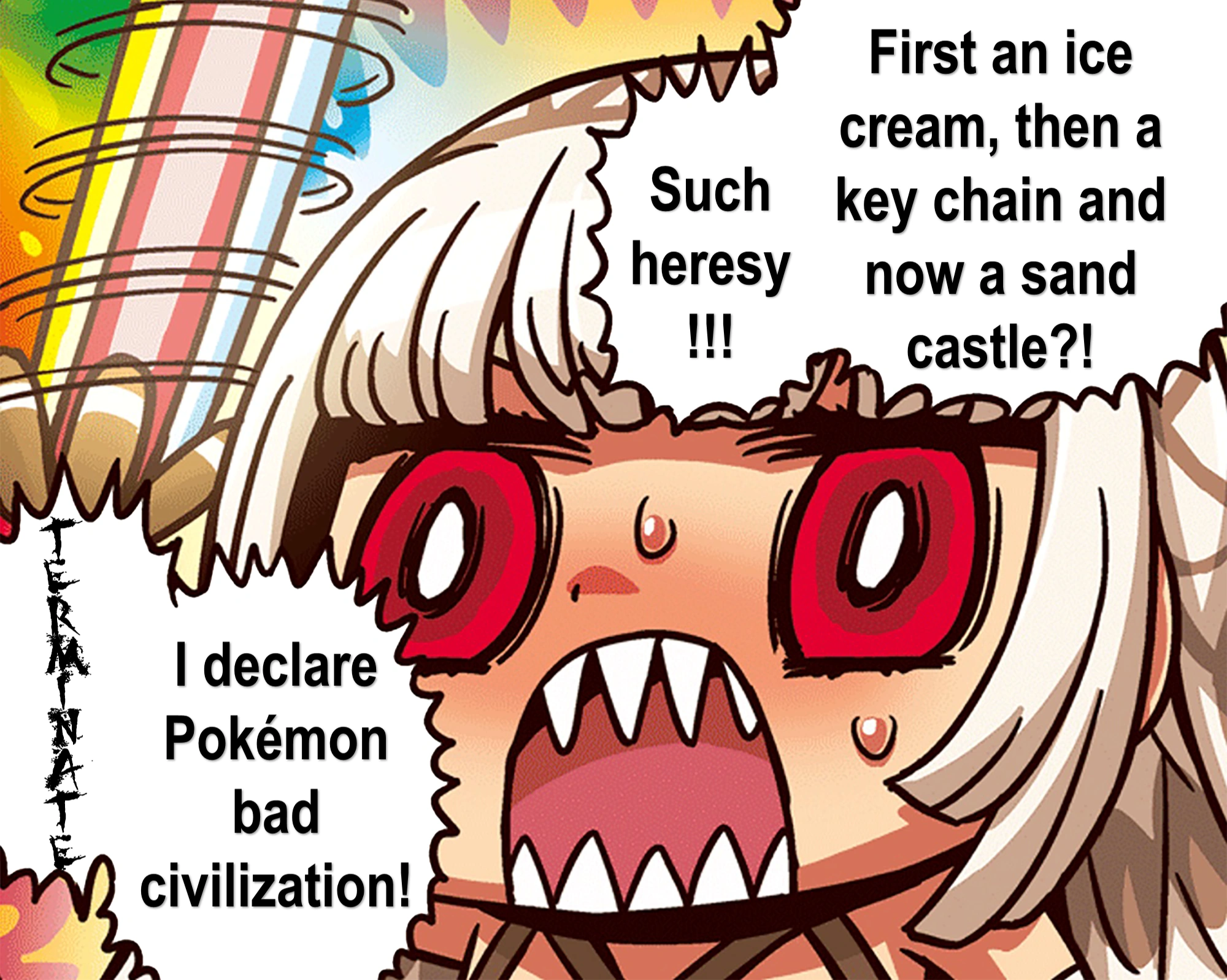 Shitpost картинки. Bad civilization. Gacha is a bad civilization. Rate up is a lie fate. Bad civilization.