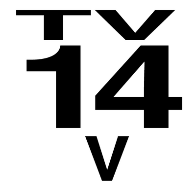 Black TV-14-V icon white