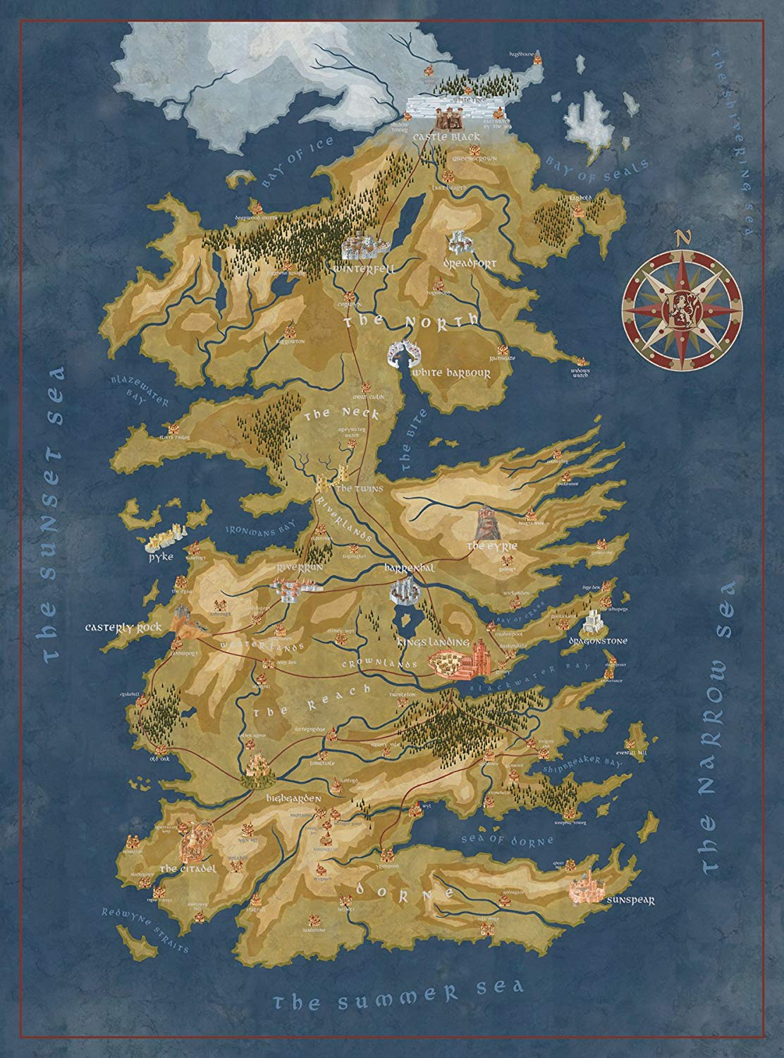 Map Of Westeros No Spoilers Maps Of The World