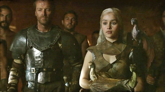 File:Daenerys, Jorah and dragons 2x10.jpg