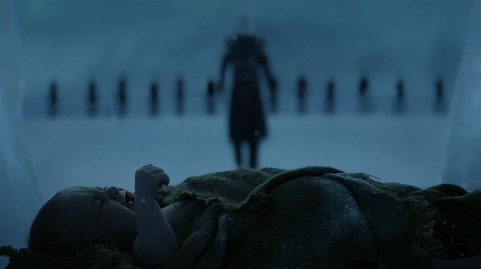 white walker turns baby
