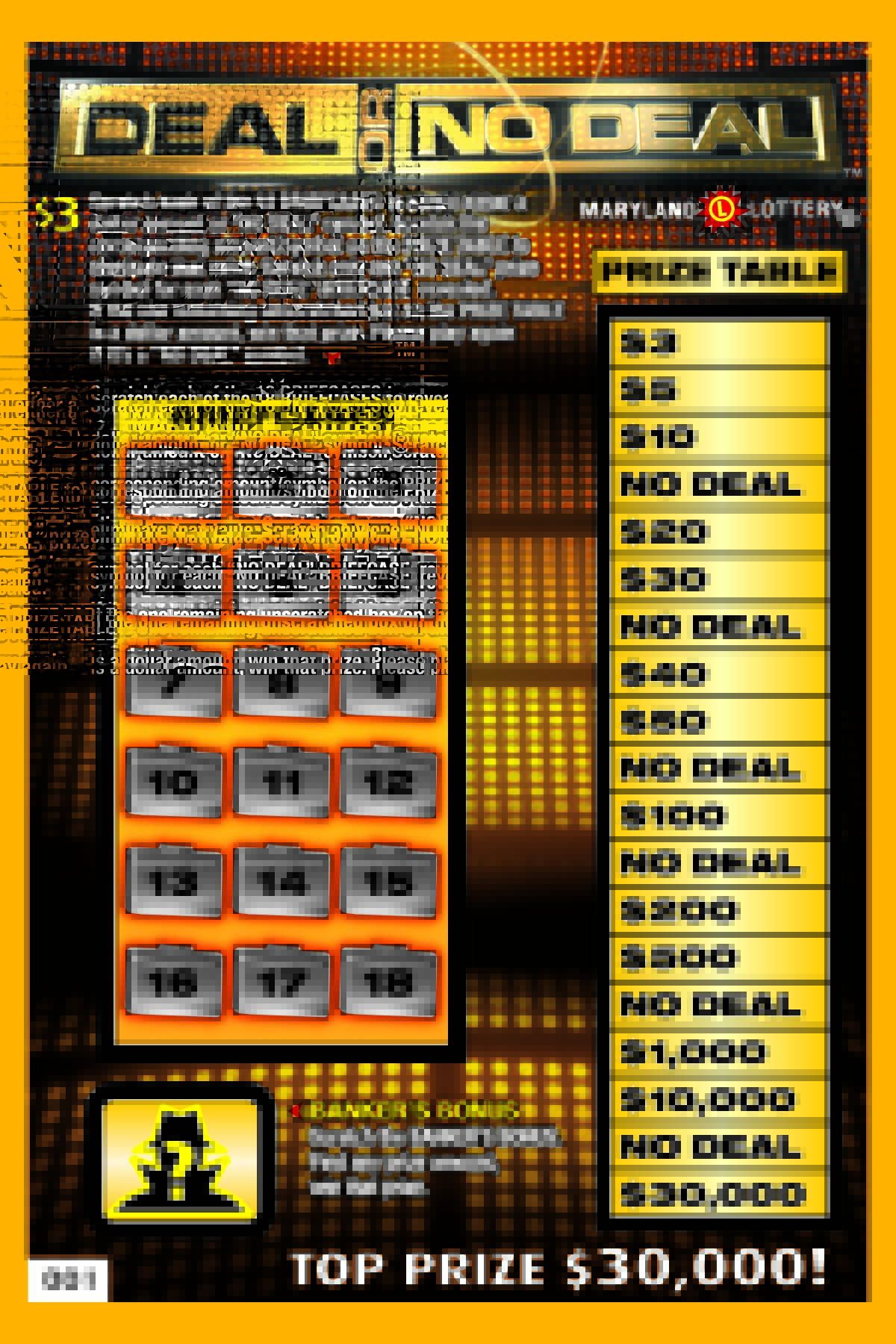 Free Printable Deal Or No Deal Game