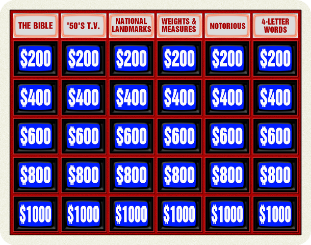 Image Double jeopardy board 1984 by wheelgeniusd5glazi.png Game