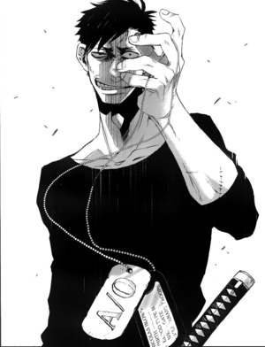 Nicolas showing off his tags