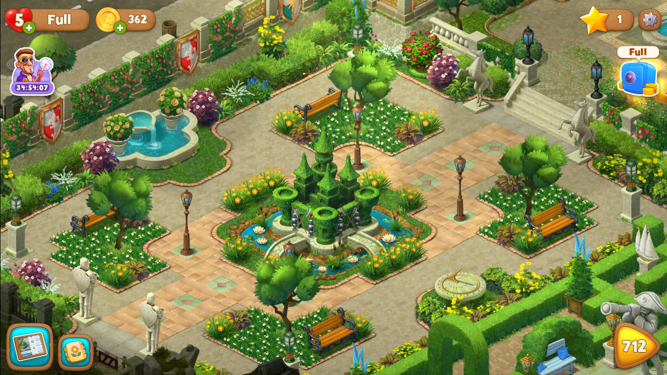 gardenscapes full map
