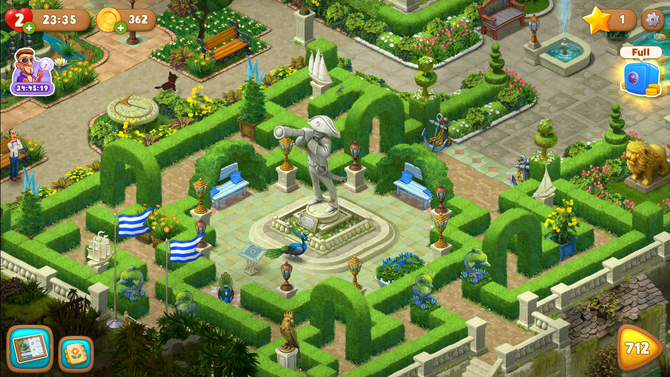 Gardenscapes 1400 уровень прохождение