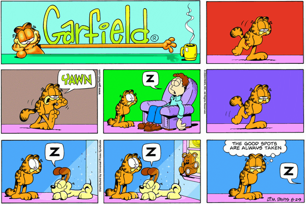 Garfield, August 2004 comic strips | Garfield Wiki | Fandom