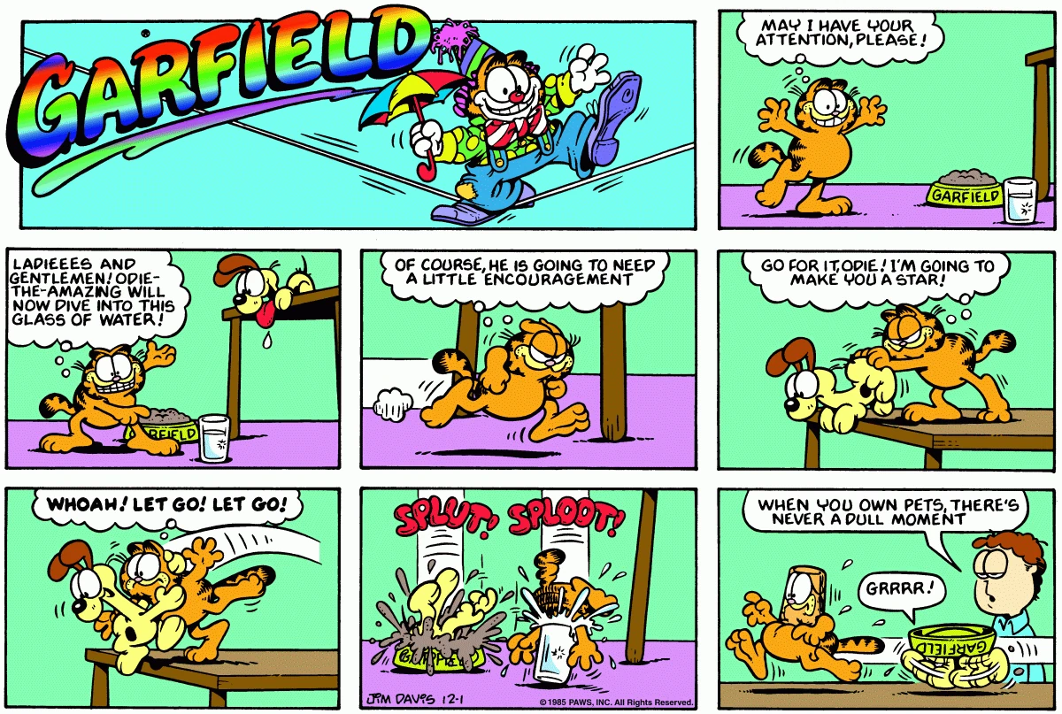 Garfield, December 1985 comic strips Garfield Wiki Fandom