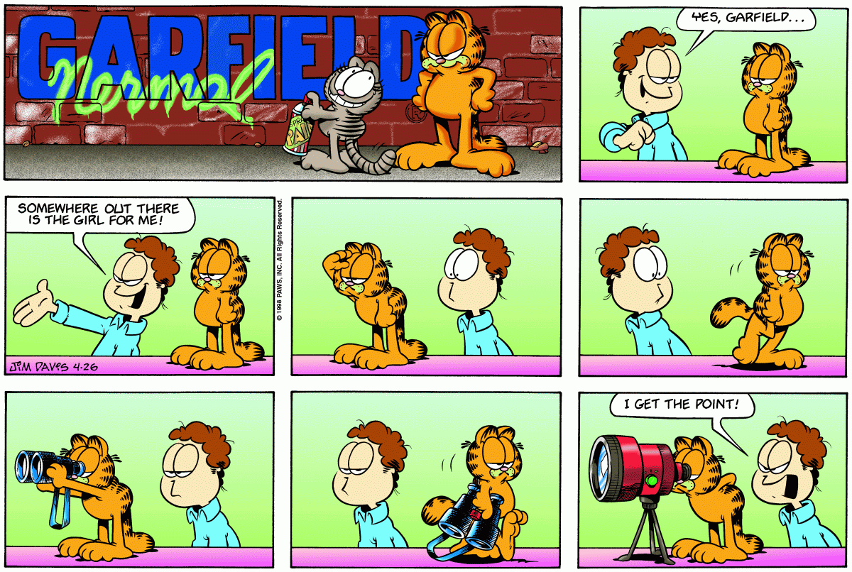 Garfield, April 1998 Comic Strips | Garfield Wiki | Fandom