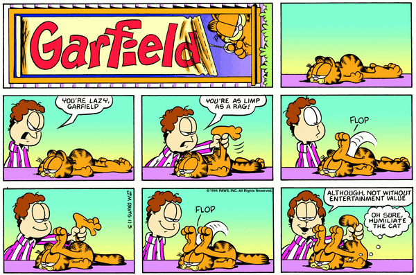 Garfield, November 1996 comic strips | Garfield Wiki | Fandom