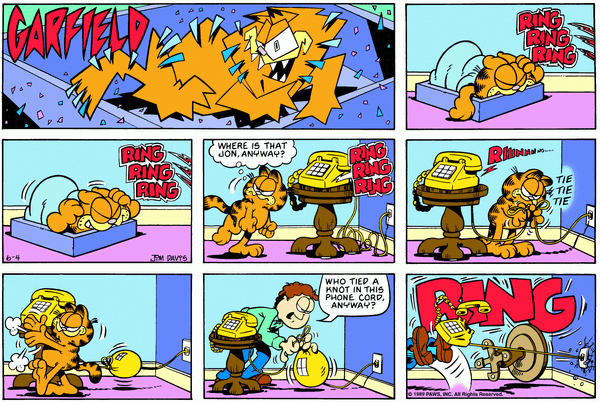 Garfield, June 1989 Comic Strips | Garfield Wiki | Fandom