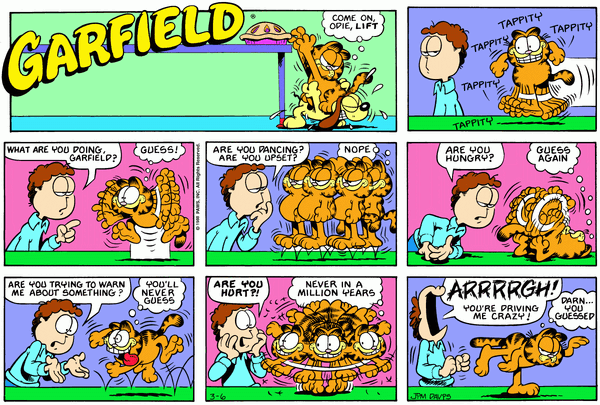 Garfield, March 1988 comic strips | Garfield Wiki | Fandom