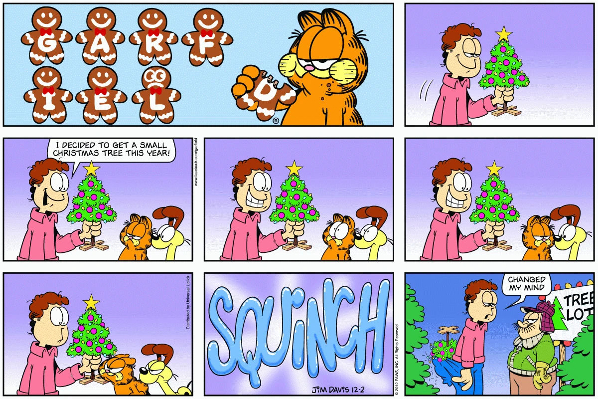 Garfield, December 2012 comic strips | Garfield Wiki | Fandom