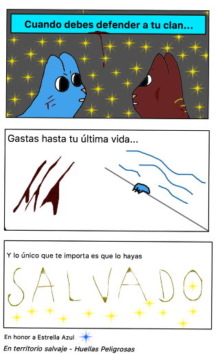 Usuario Blog Emilyulloa Dibujo Dedicado Hacia Estrella Azul Bluestar Los Gatos Guerreros Wiki Fandom