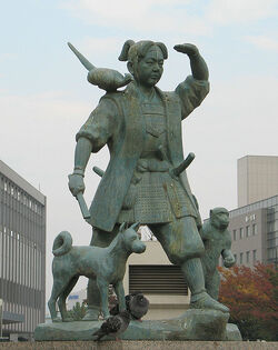 Momotaro-statue