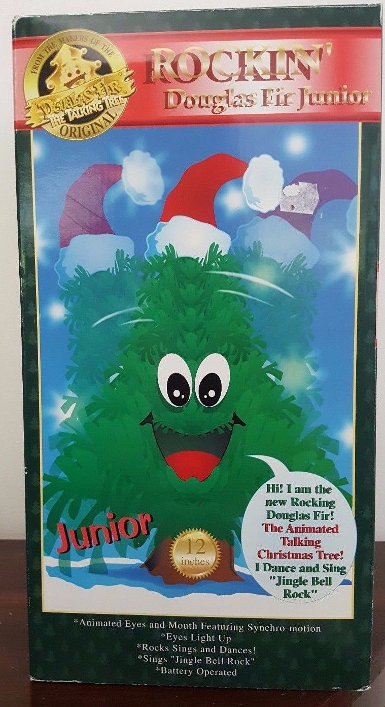 Rockin Douglas Fir Junior Talking Animated Christmas Tree Gemmy