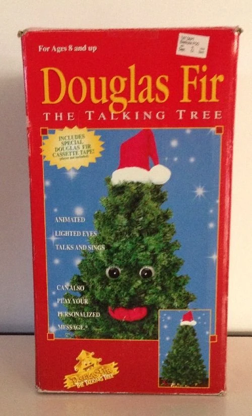 Image Vintage Gemmy Talking Singing Dancing Animated christmas tree Douglas Fir.JPG Gemmy