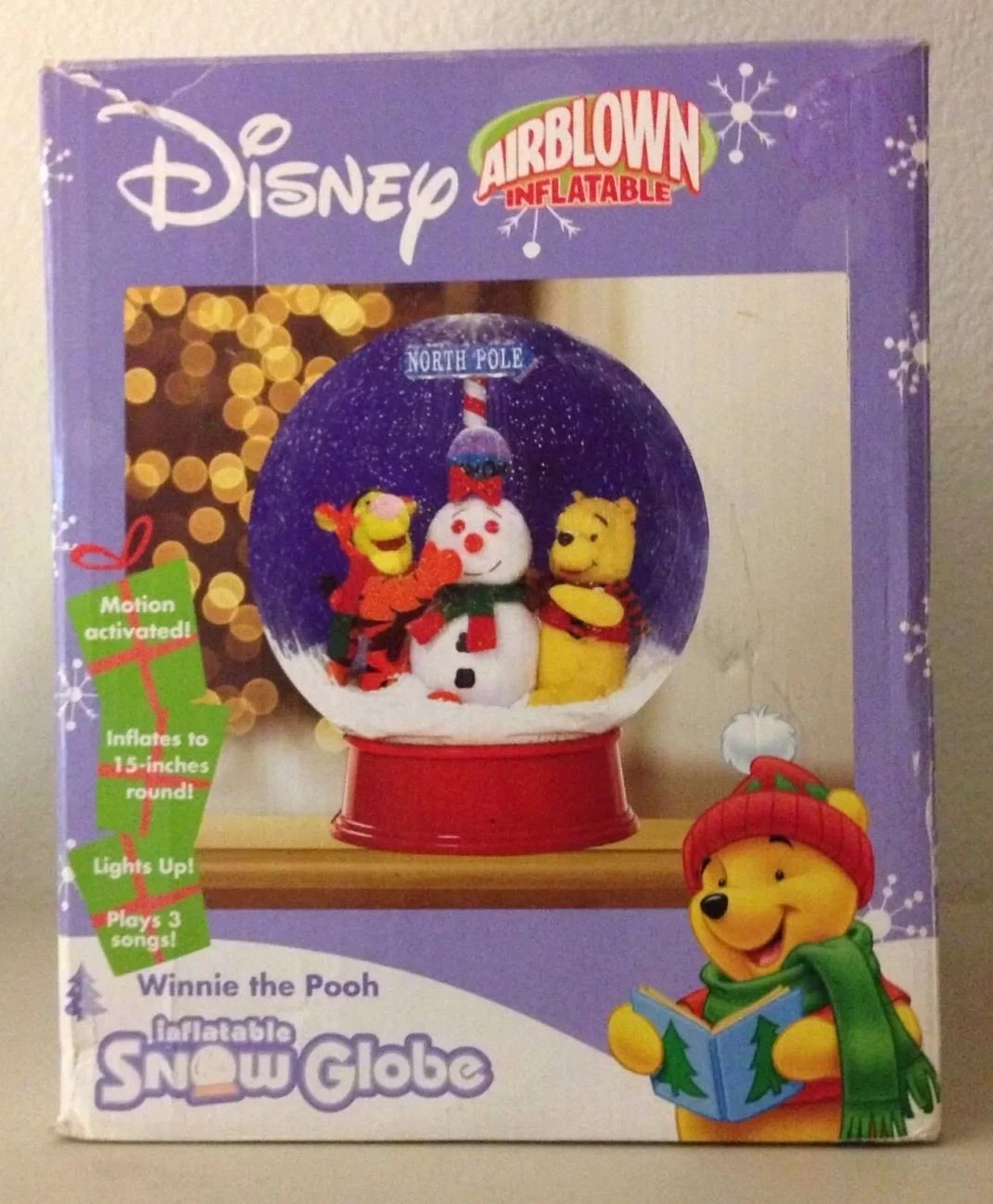 Image DISNEY WINNIE THE POOH Snow Globe GEMMY Airblown Inflatable in
