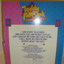 talk back teddy bear