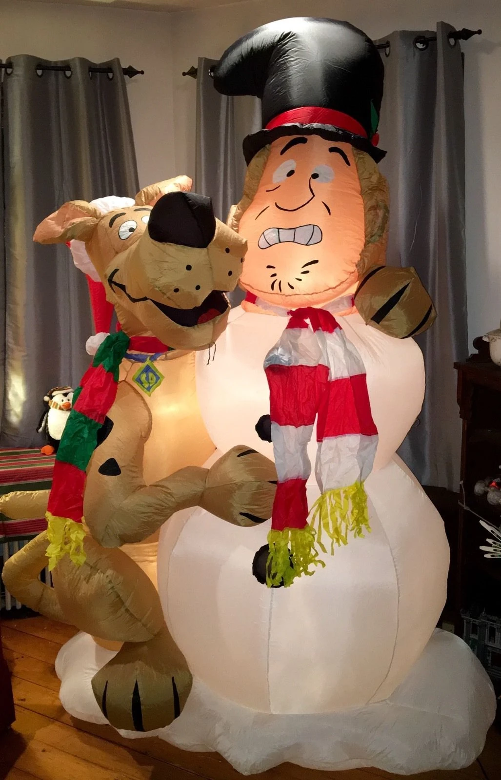 Image Gemmy Christmas PROTOTYPE SHAGGY & SCOOBY DOO 8' Airblown