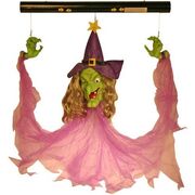 Motion Activated Floating Witch with Sound and Light-Up Eyes