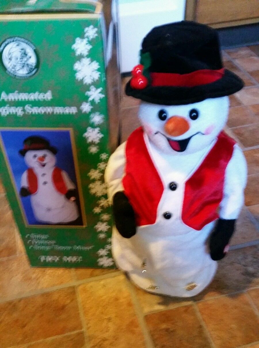 animated singing snowman gemmy