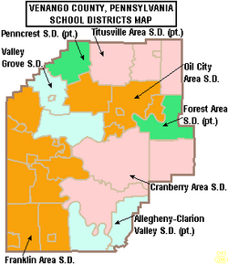 county venango school map pennsylvania districts wikia